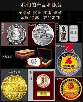纯银制作,银镶金纪念章,送企业的礼品 定制胸章