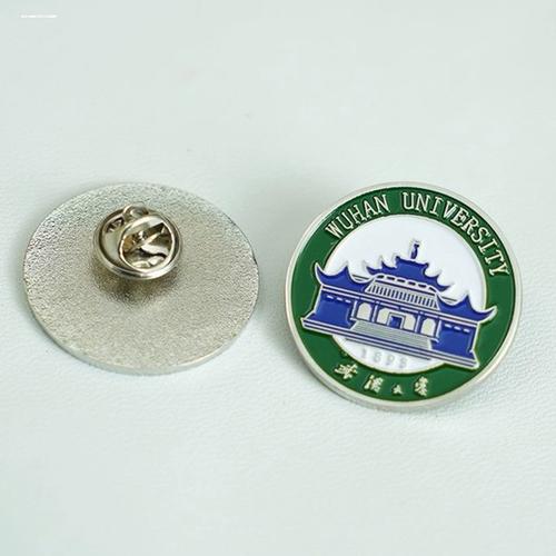 胸章胸针圆形复古烤漆学校滴胶金属徽章